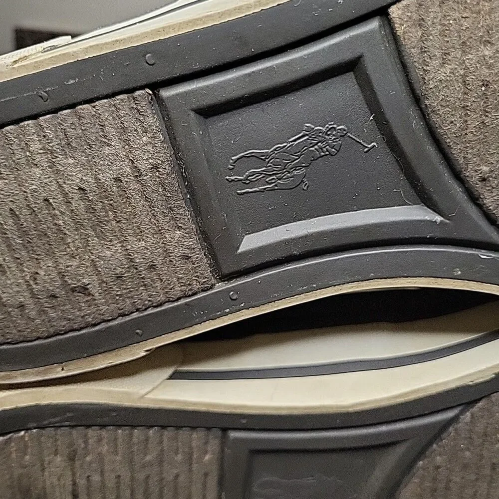 Polo Ralph Lauren Humberto Men's Shiny Gray Mesh‎ Sneakers Size 10D